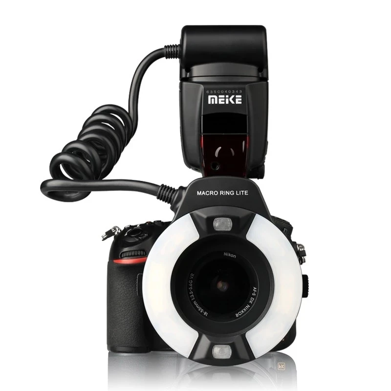Meike MK-14EXT Macro TTL Ring flash E-TTL TTL with LED AF assist lamp for Canon 700D 650D 600D and Nikon D3200 D3100 D7100 D7200