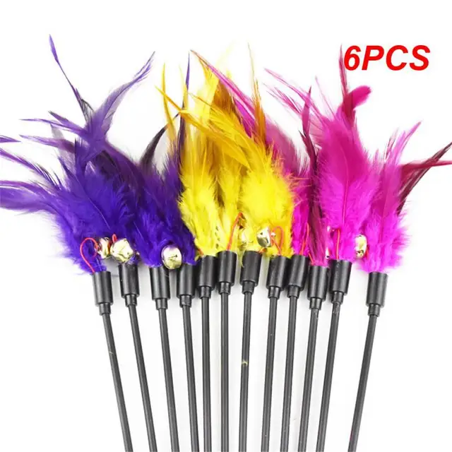 6PCS Feather Toys for Cats 1