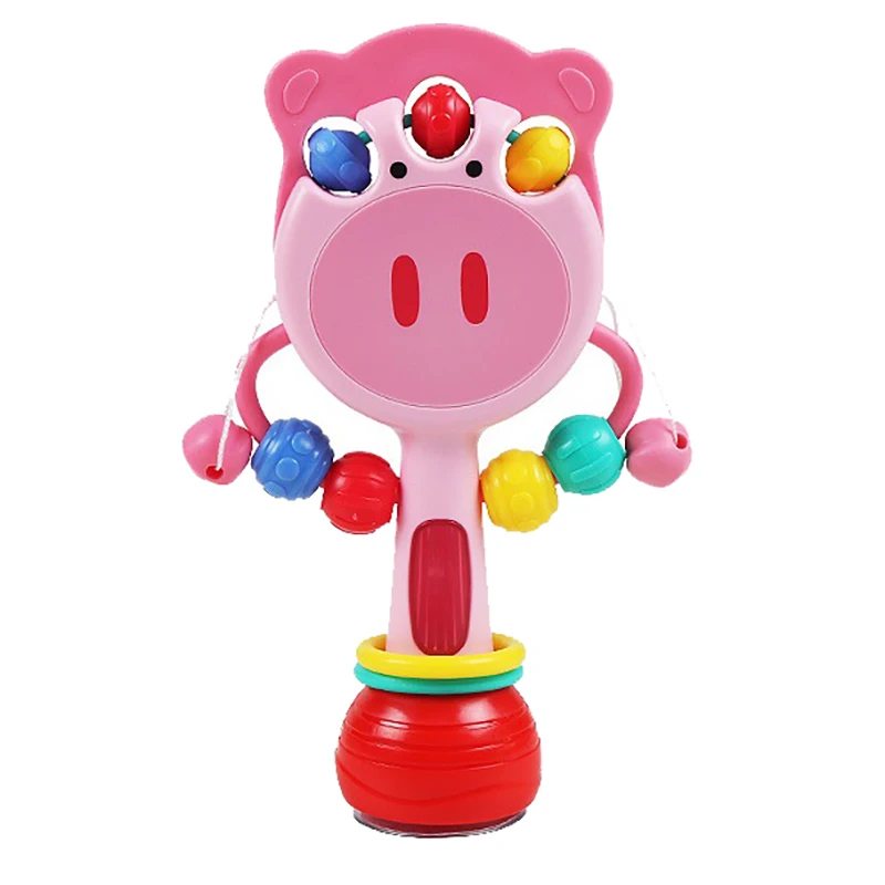 

Musical Rattle Toy Teether Toy Musical Hand Tambourine Sand Hammer Toy Mobile Rattle Soft Tooth Drum Rattle