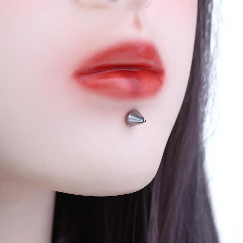 Cool Body Jewelry With Sticker For Women Men No Piercing No Piercing Jewelry Ball Nose Ring Eyebrow Stud Set Fake Lip Stud - 2