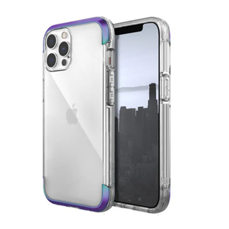 

Defense Air Phone Case For iPhone 13 Pro Max Transparent Backplane Raptic Shield Military Grade Drop Tested Protective Cover