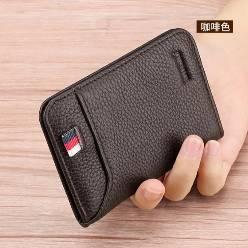 Wallet Card Holder Portable Super Slim Soft PU Leather Mini ID Credit Card Wallet Purse for Men