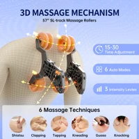 1 Year Warranty USA Local Delivery  3D Airbag Zero Gravity full body Massage Chair Home 3D Foot Roller Shiatsu Office Chair 2