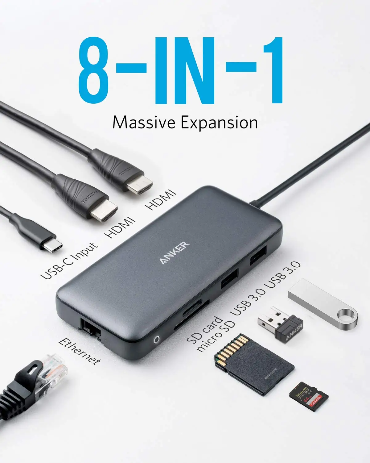分配器・切替器 ANKER PowerExpand 13-in-1 USB-C Hub Amazon.com: Anker Laptop Docking Station, 13-in-1 USB-C