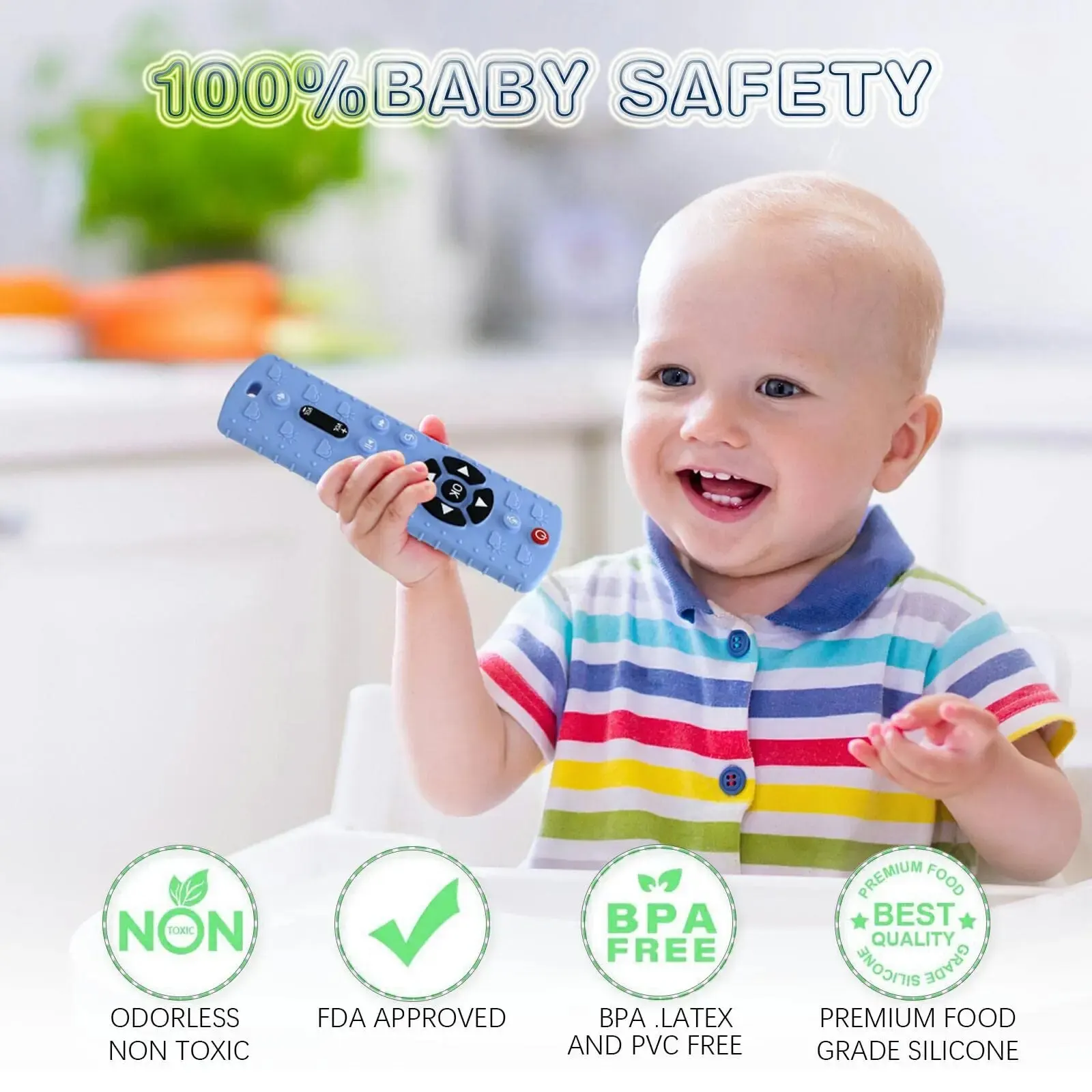 Silicone Baby Toys TV Remote Control Shape Teether Toy BPA Free Silicone Teething Chewing Toy Sensory Baby Accessories 1PC silicone teething toys
