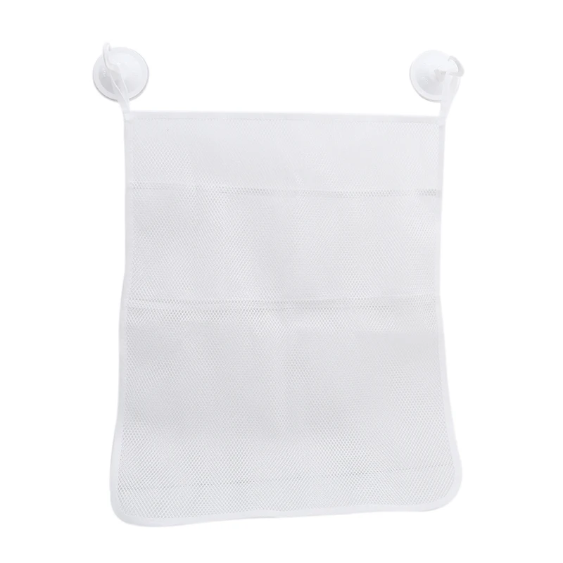 Baby Shower Bath Toys White Baby Kids Toy Storage Mesh with Strong Suction Cups Toy Bag Net Bathroom Organizer 5