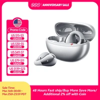 QCY Crossky C30S Open Ear Wireless Earphones Hi-Res with LDAC Ear Clip Earbuds Bluetooth 6.0 Clip On OWS Sports Headphones 40Hrs