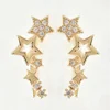 Mini Star Bar Stainless Steel Stud Earrings for Women Rose Gold Color Minimalist Korean Style Shiny CZ Versatile Jewelry Gift 3