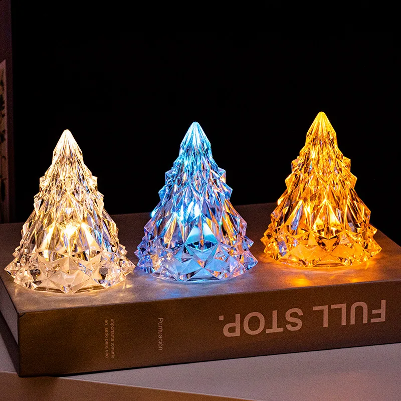 

2/5pcs LED Crystal Iceberg Night Light Bedroom Atmosphere Decor Night Lamp Battery Power Christmas Wedding Diamond Table Lamp