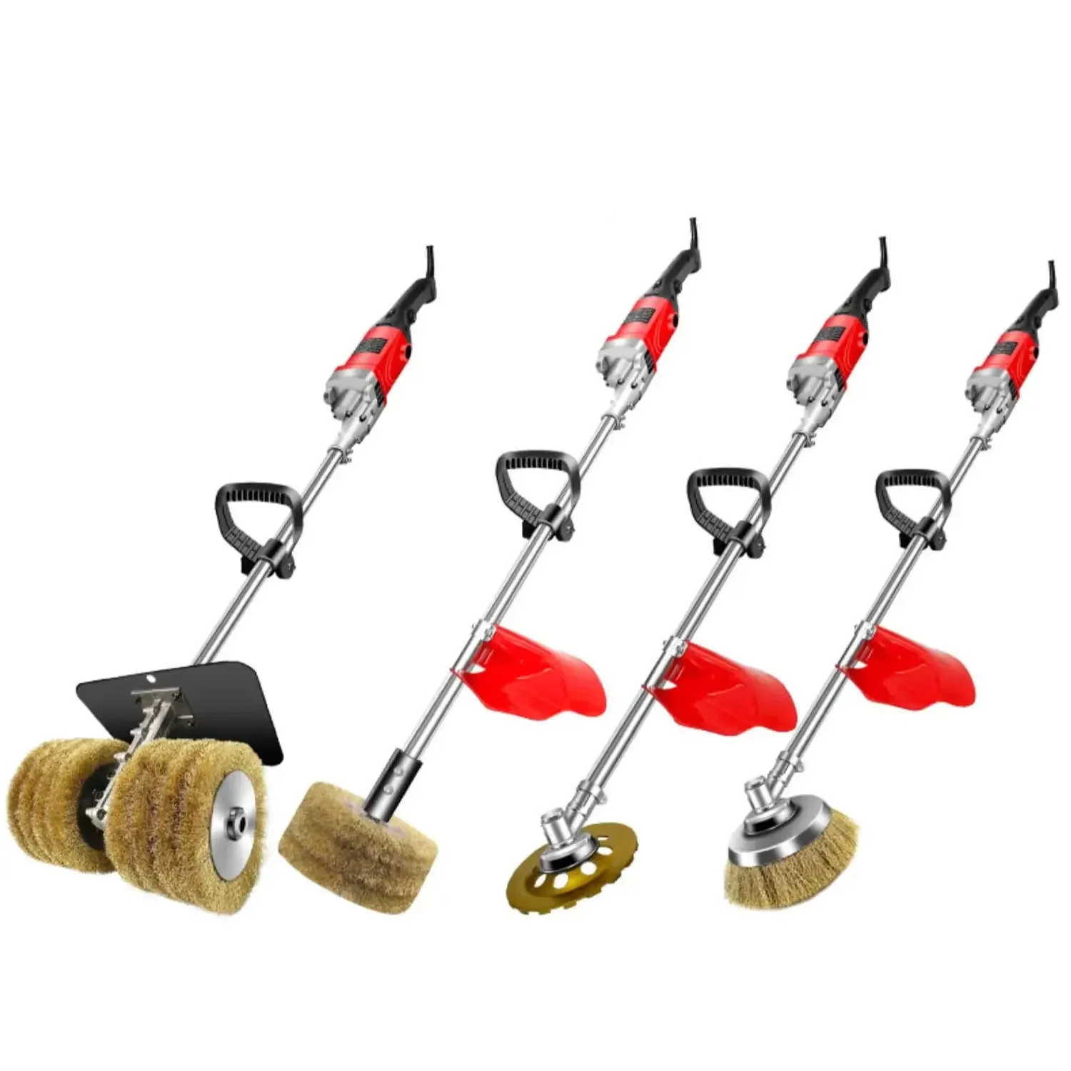 AC220V 2000W handheld extended electric steel wire polishing and grinding machine for metal rust removal,floor cleaning, 9-speed