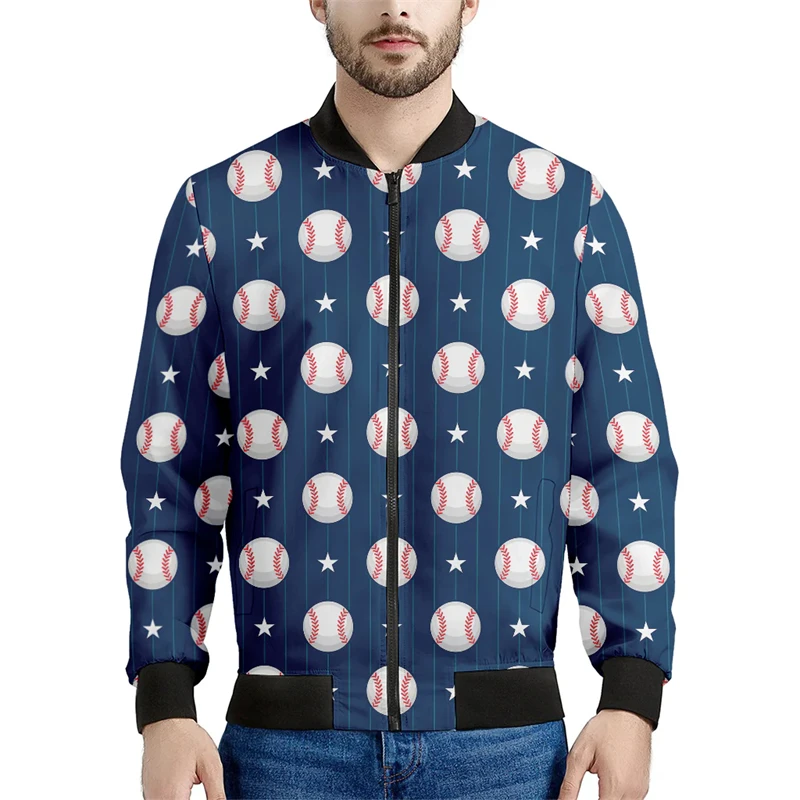 thumbnail image 1 of Chaquetas de béisbol con estampado gráfico de moda para hombre, chaqueta bomber con estampado 3D de manga larga, tendencia de primavera y otoño, abrigo deportivo informal para niños, 1 of 5