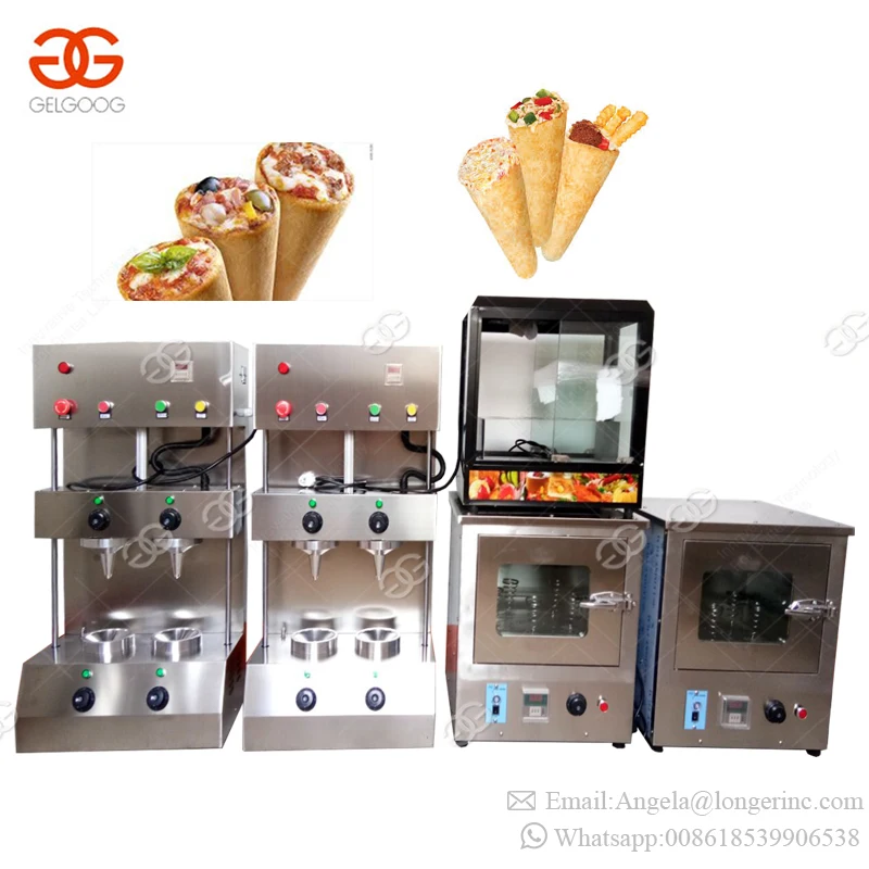 Manual Small Stainless Steel Electric Maquina De Fazer Pizza Cone Baking Making Wafer Kono Pizza Cone Machine