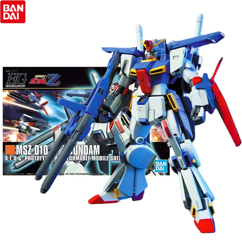 Набор оригинальных моделей Bandai Gundam аниме фигурка HGUC MSZ-010 ZZ коллекция Gunpla