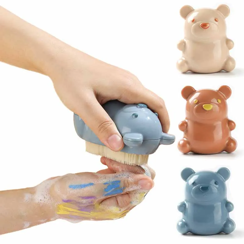 Kid Hand Cleaning Brush Finger Nails Scrub Scrubbing Clean Brushes with Soft Bristle Cute Animal Style Children Care Accessories