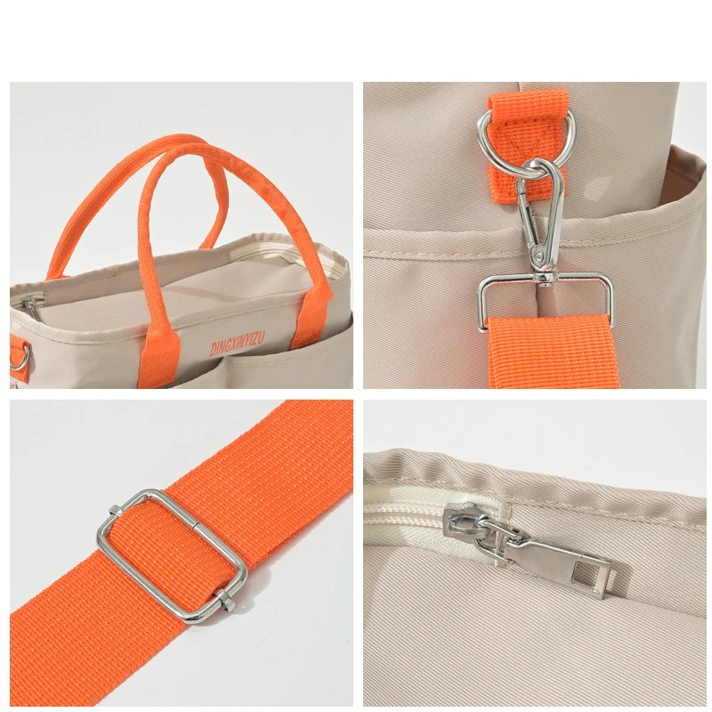 Baby stroller storage bag, large capacity multi compartment handbag, used for carrying diapers, toys, snack bottles