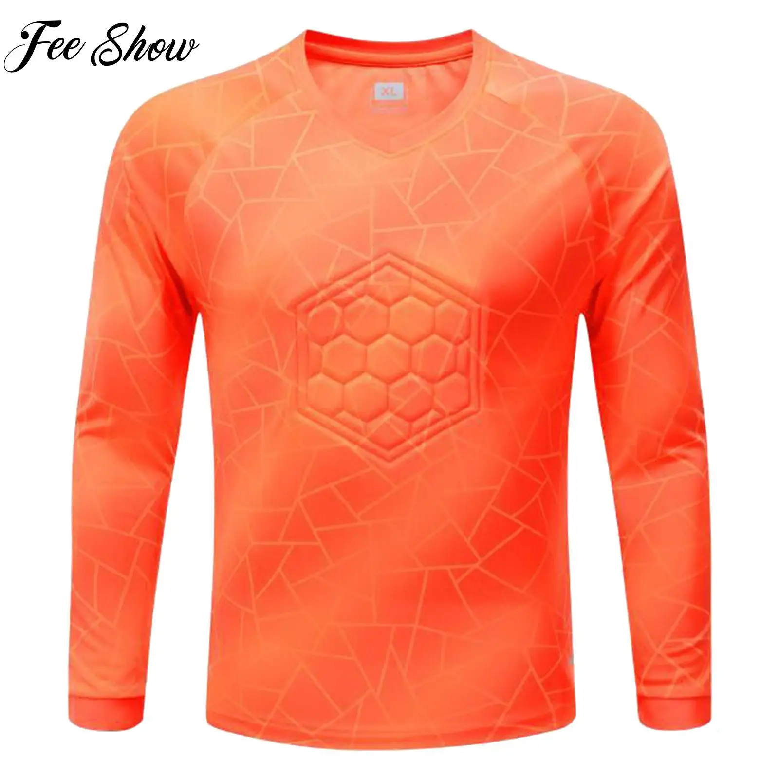 Kids Boys Goalie Shirts Padded Long Sleeves Soccer Goalkeeper Football  Jersey