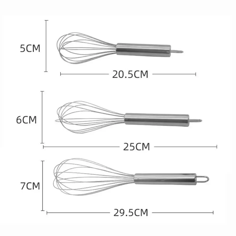 8/10/12 Inch Egg Whisk Stainless Steel Kitchen Balloon Whisks Manual Egg Beater Blender Mixing Mixer Tools egg beater