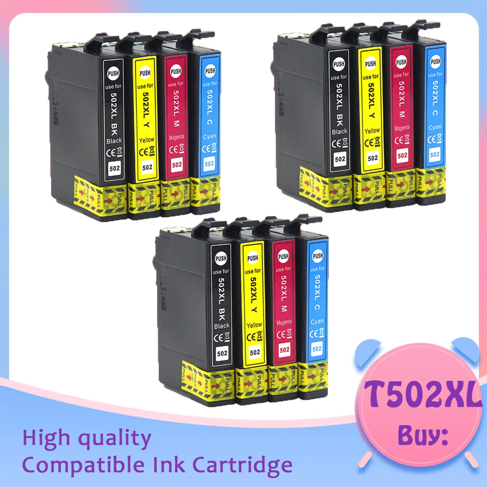 Cartucho de Tinta Completo com Chip Compatível para Impressoras Epson Xp5100 Xp5105 Wf2860 Wf2865 T502xl 502 502xl - Imagem 2