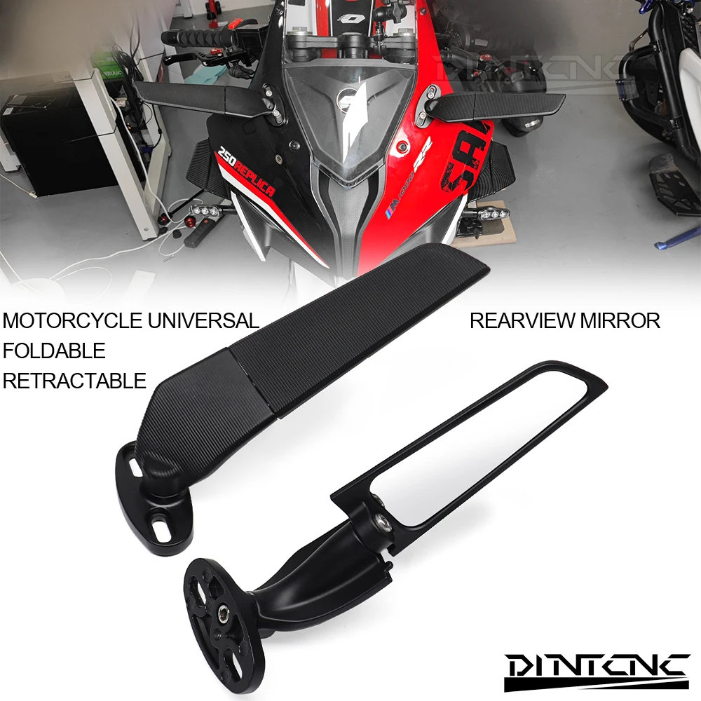 Motorcycle Accessories Left Right Reversing Rearview Mirror Folding