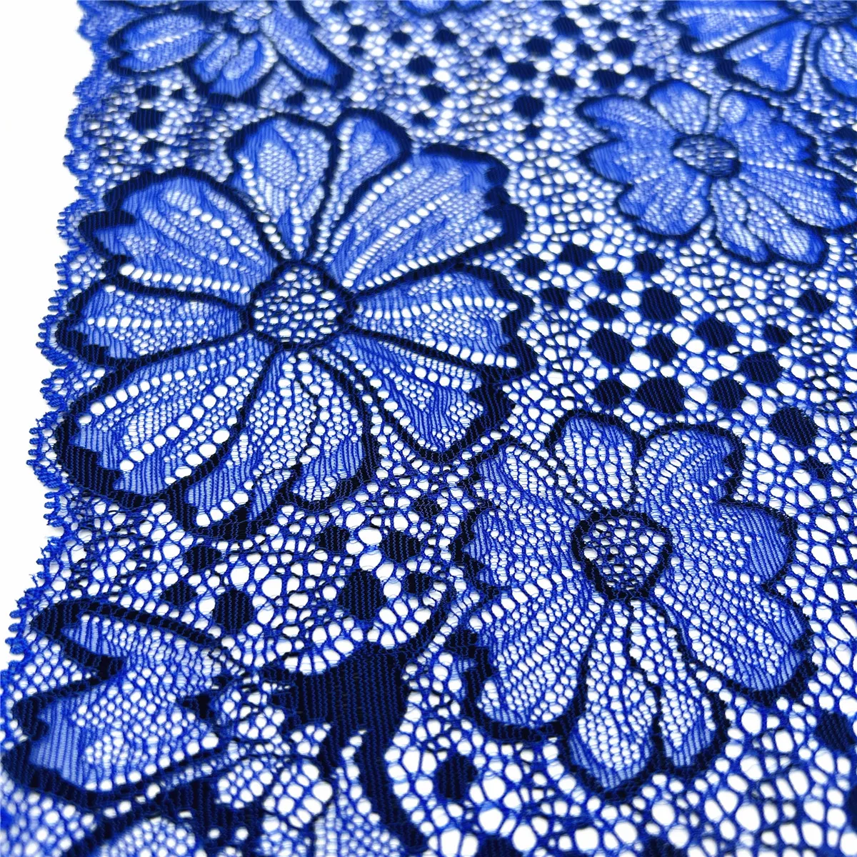 3y/lot Width 22cm Dark Blue Elastic Stretch Lace Trim 3
