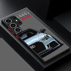 Black Edge Shell Phone Case with Audi Sports Car Design - Galaxy S21 Ultra 5G (Mix01)