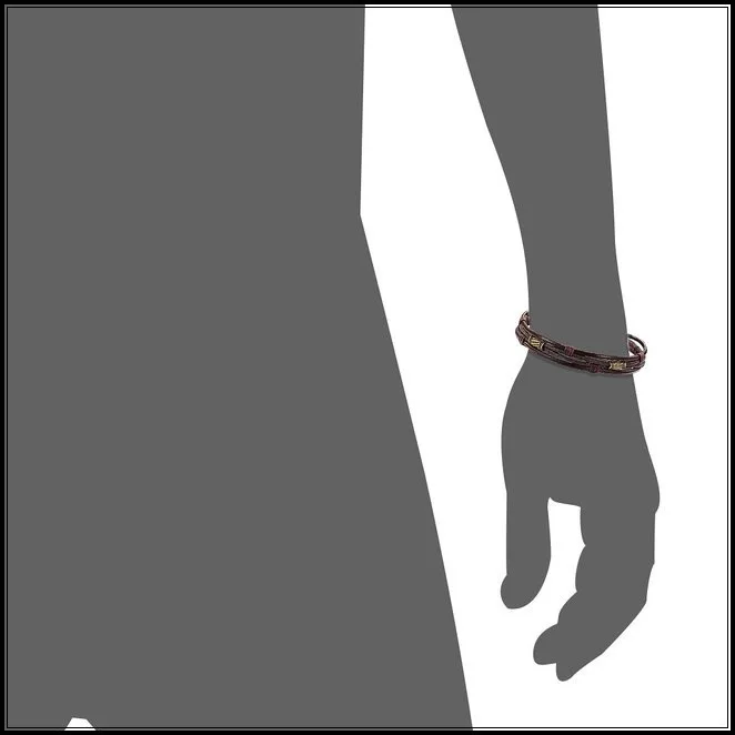 Talarurus Mens Vintage Leather Wrist Band Brown Rope Bracelet Bangle