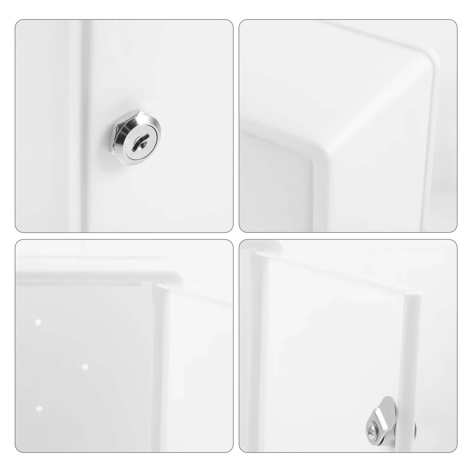 White Plastic Milk Box Small Mailbox Wall Mount Mailboxes With Lock Durable Safe Material Hanging Mailbox Tool Garden