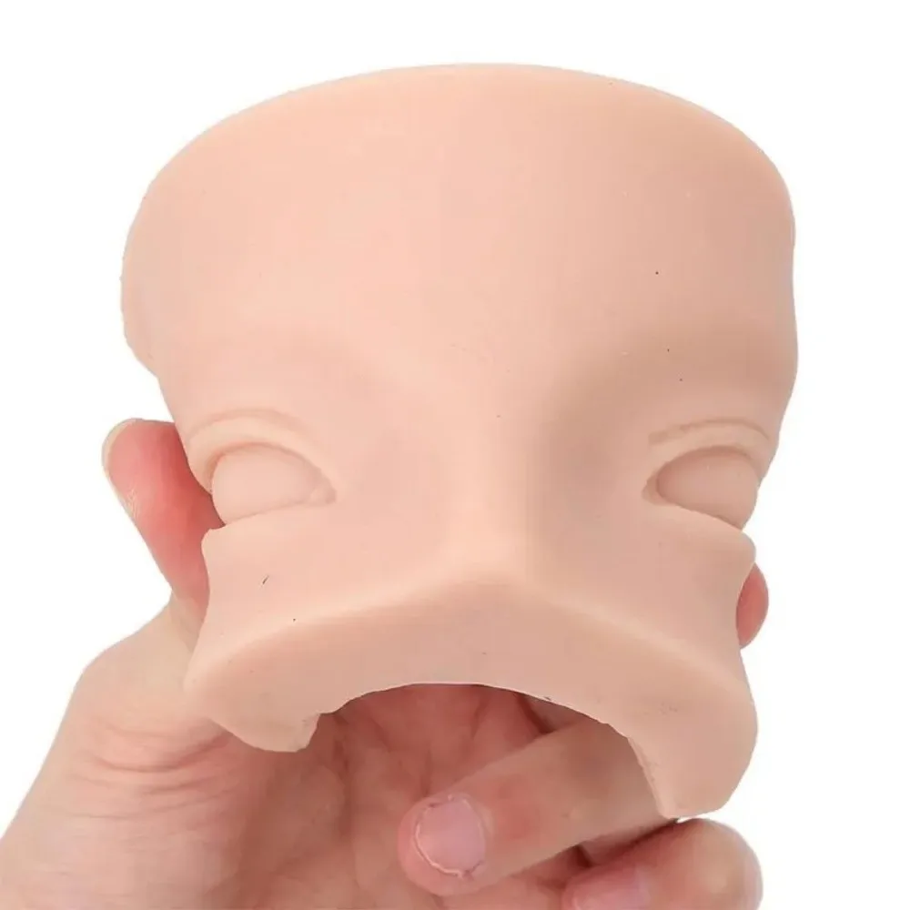 부드러운 3D 속눈썹 연장 연습용 피부 재사용 가능 시뮬레이션 트레이닝 연습 헤드, 쉽게 착색 가능한 실리콘 접착 속눈썹 마네킹 모델