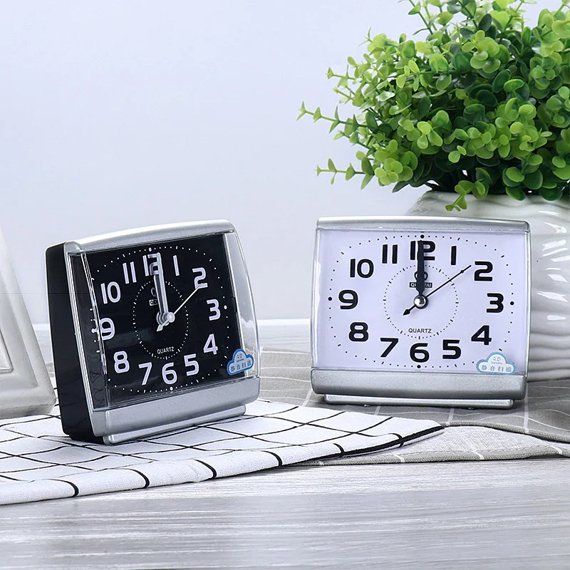 

Fashion Simplicity Bedside Desktop Clock Wake Up Alarm Clock Bedroom Beside Student Learning Clock Table Watch Home Decoration