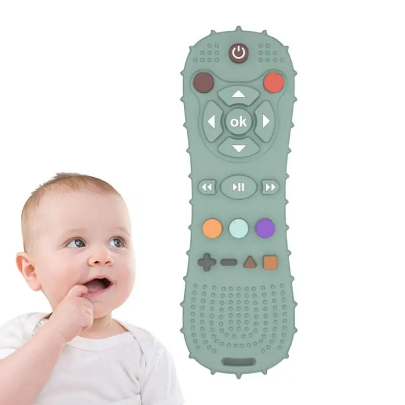 

Silicone Baby Teething Toys Remote Control Shape Infant Teething Toys For Babies 6-12 Months Baby Teethers Relief Soothe Toys