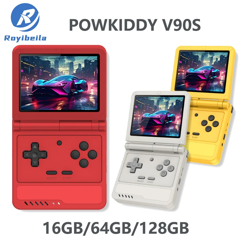 Retro Flip V90S Handheld Game Console 3.5 Inch 640*480 Ips Screen A133Plus Vibration Function Children's Gifts_voghion.com