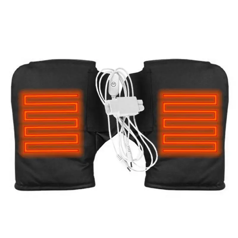 

Heated Handlebar Muffs Waterproof Electric Heating Handle Windproof Motorcycle Handlebar Gloves Double Sided Heating grip