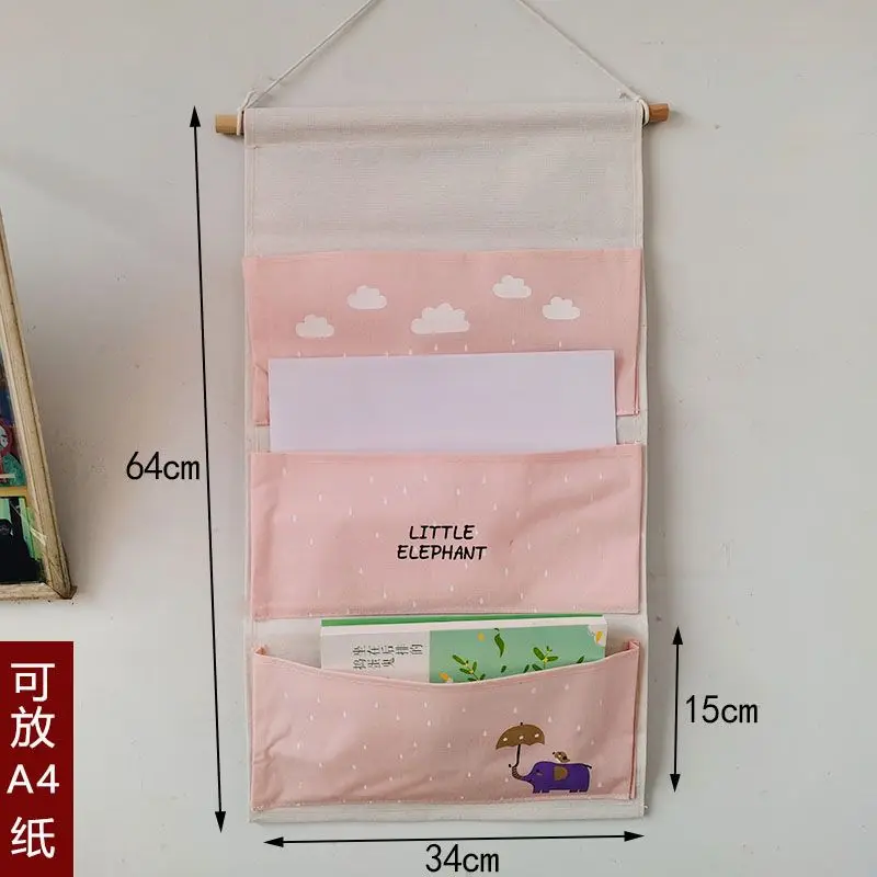 Cute Cartoon Magazine Storage Bag Desk Storage Bag Large Capacity Tool Beside The Desk For Writer And Students In Office