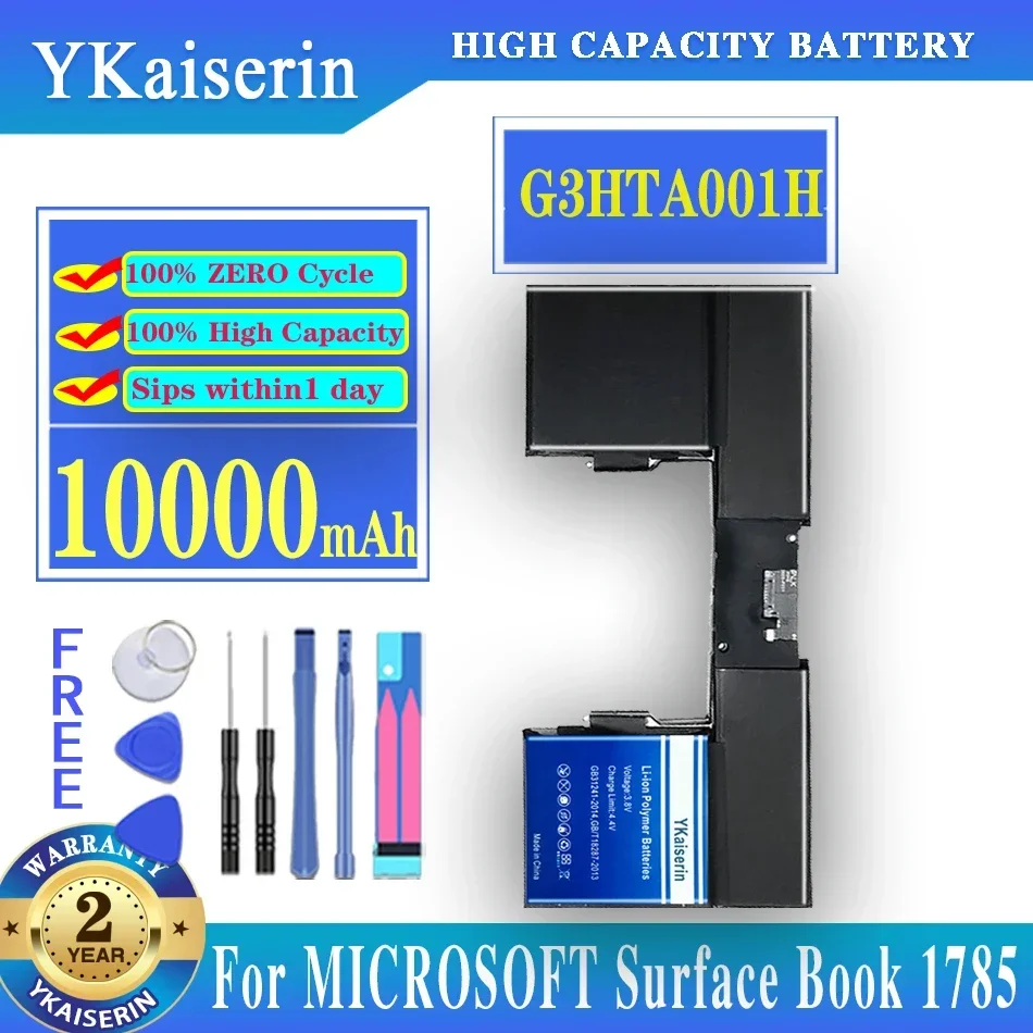 

YKaiserin G3HTA001H Battery For Microsoft Surface Book Enhanced Notebook Tablet 1785 Keyboard 10000mAh Batteria