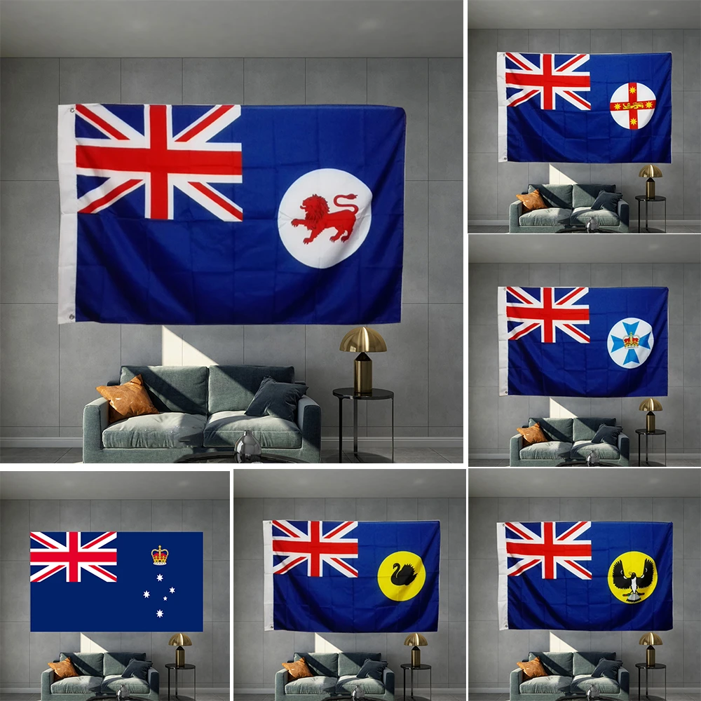 Australian Six State Flag Queensland Tasmania New South Wales South