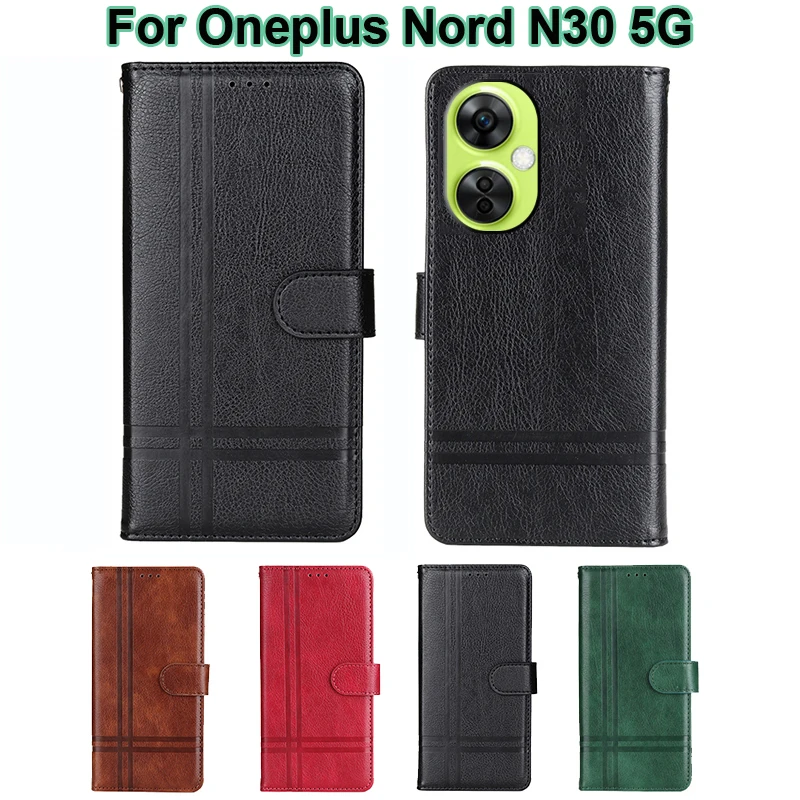 

Wallet Cases For OnePlus Nord N30 5G Phone Cover Leather Flip Case for чехол Oneplus Nord CE 3 Lite CPH2465 CPH2467 6.72" Fundas