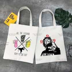 Singer Respect Juice WRLD Printing Bag Women Bag Large-capacity Canvas College Shopping Bag Shoulder Bags
