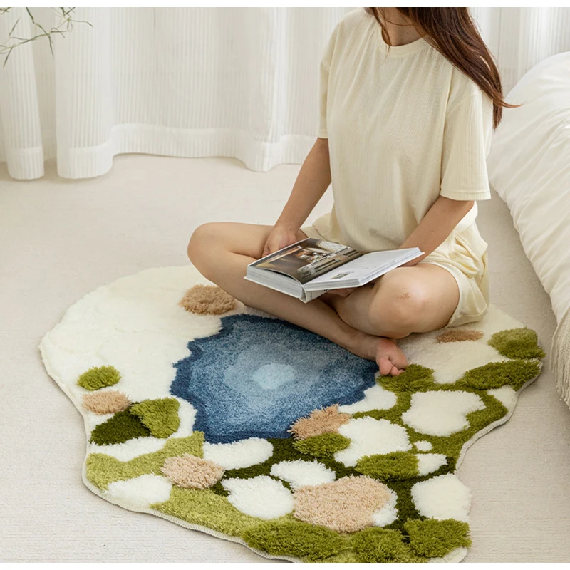 Nordic 3D Forest Moss Handmade Tufted Rug 4