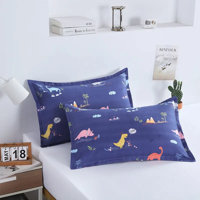 

Pillow Case High Quality Polyester Pillowcase Boys and Girls Double Couple Pillowcase Simple Style Zipper Pillowcase 40*60cm