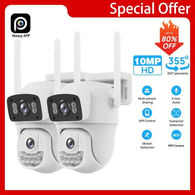 Top vente 10MP PTZ caméra double objectif double écran WiFi Surveillance extérieure suivi automatique Protection de sécurité caméras IP PTZ Hieasy 1