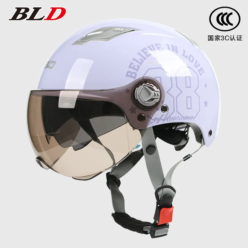 

Double Lens Motorcycle Helmets Bicycle Vehicle Scooter Half Helmet Cycling Lightweight Moto Bike Safety Cap Capacete Men Women