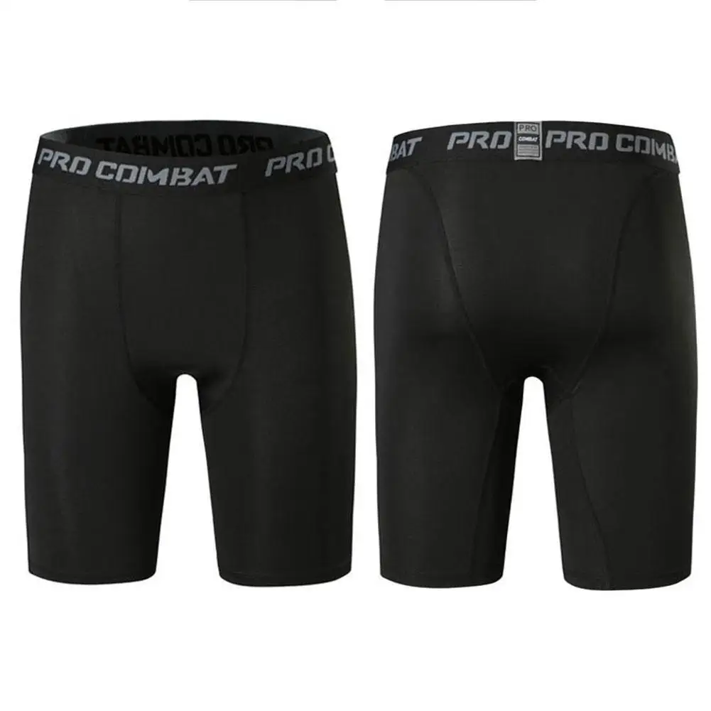 Men Sports Shorts Male Quick Drying Fitness Pants Elastic Compression Tights Running Tights Bottoming sports shorts compression pants