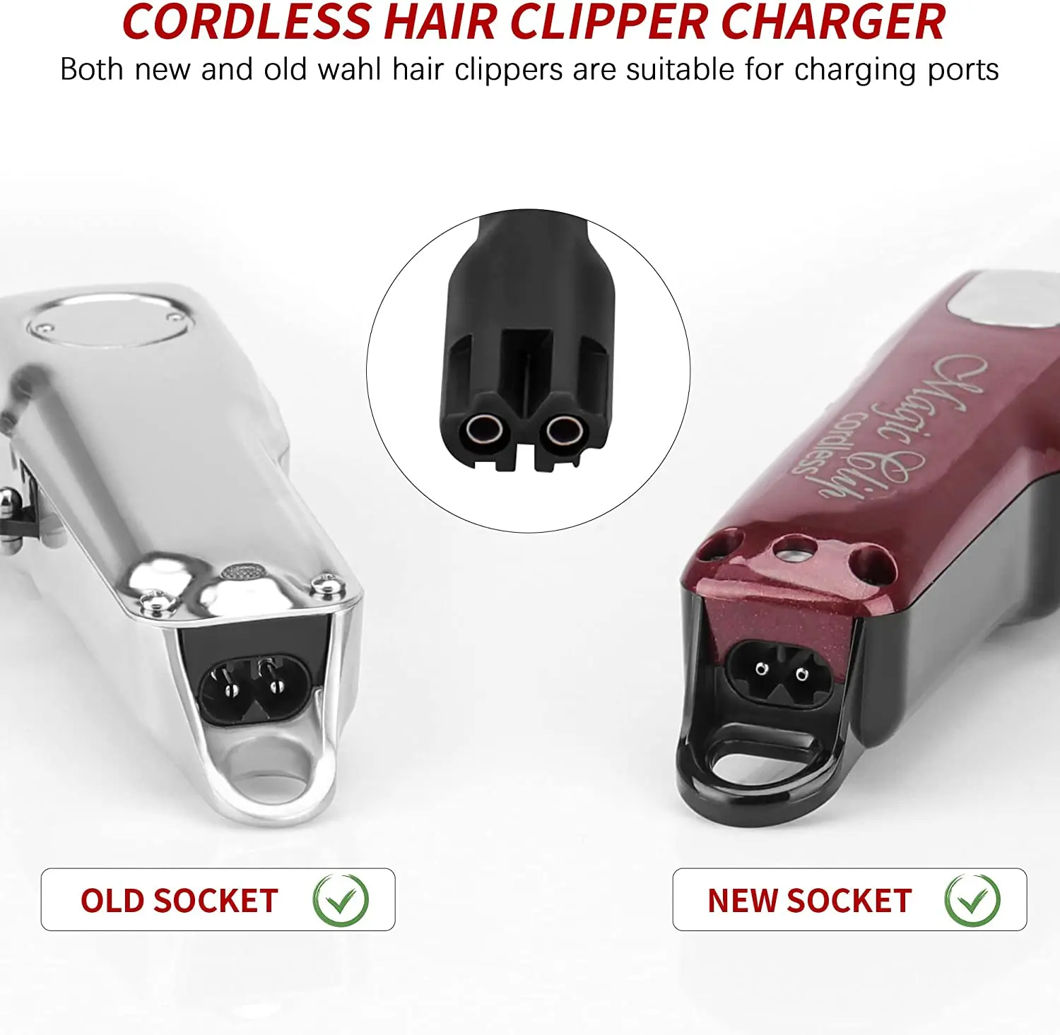 Wahl Clipper 무선 충전기용 충전기 코드, Wahl 8164/8591/8148/8504, Wahl 5-Star Magic Clip 무선 트리머에 적합,