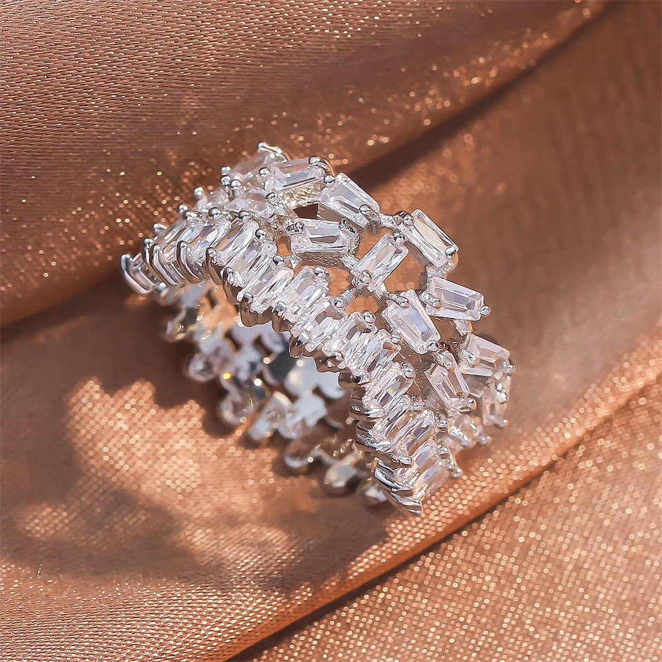 أساور زركونيا كلاسيكية لامعة AAA مكعب للنساء ، مجم...