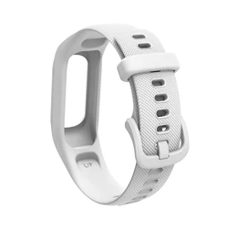 Silicone Sports Strap for Smart Bands - Customizable Replacement Watch Accessory (WHITE)