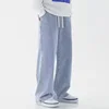 Men Comfortable Straight Casual Jeans Male Soft Baggy Outside Denim Pants Classic Elastic Waist Solid Office Work Denim Trousers 4