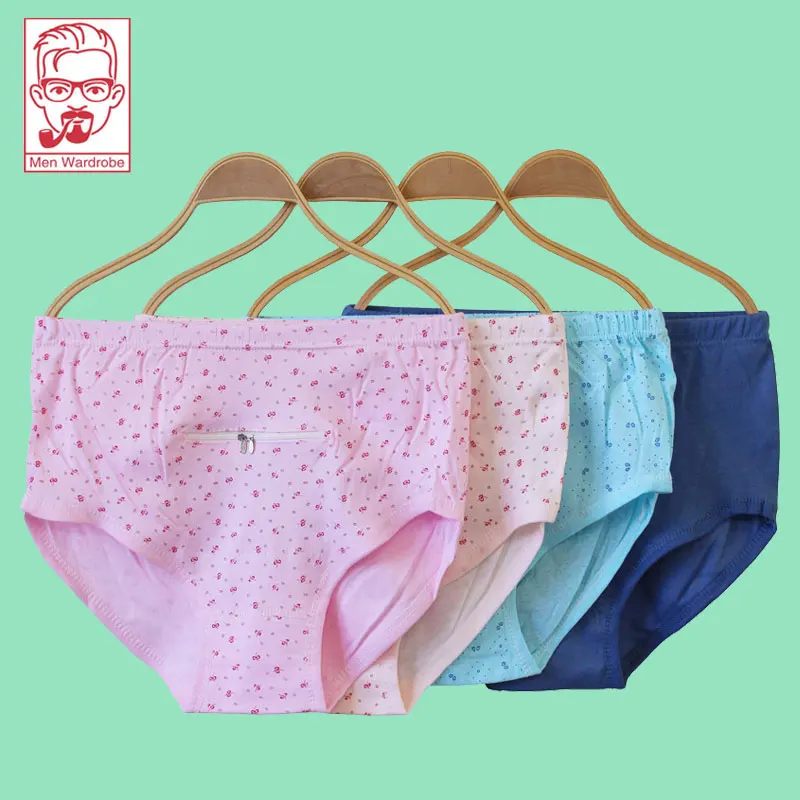 

Briefs Men's And Women's Briefs Cotton Anti-Theft Triangle Panties Lose Weight Men's Zipper Underpants Women's Zipper Underpants