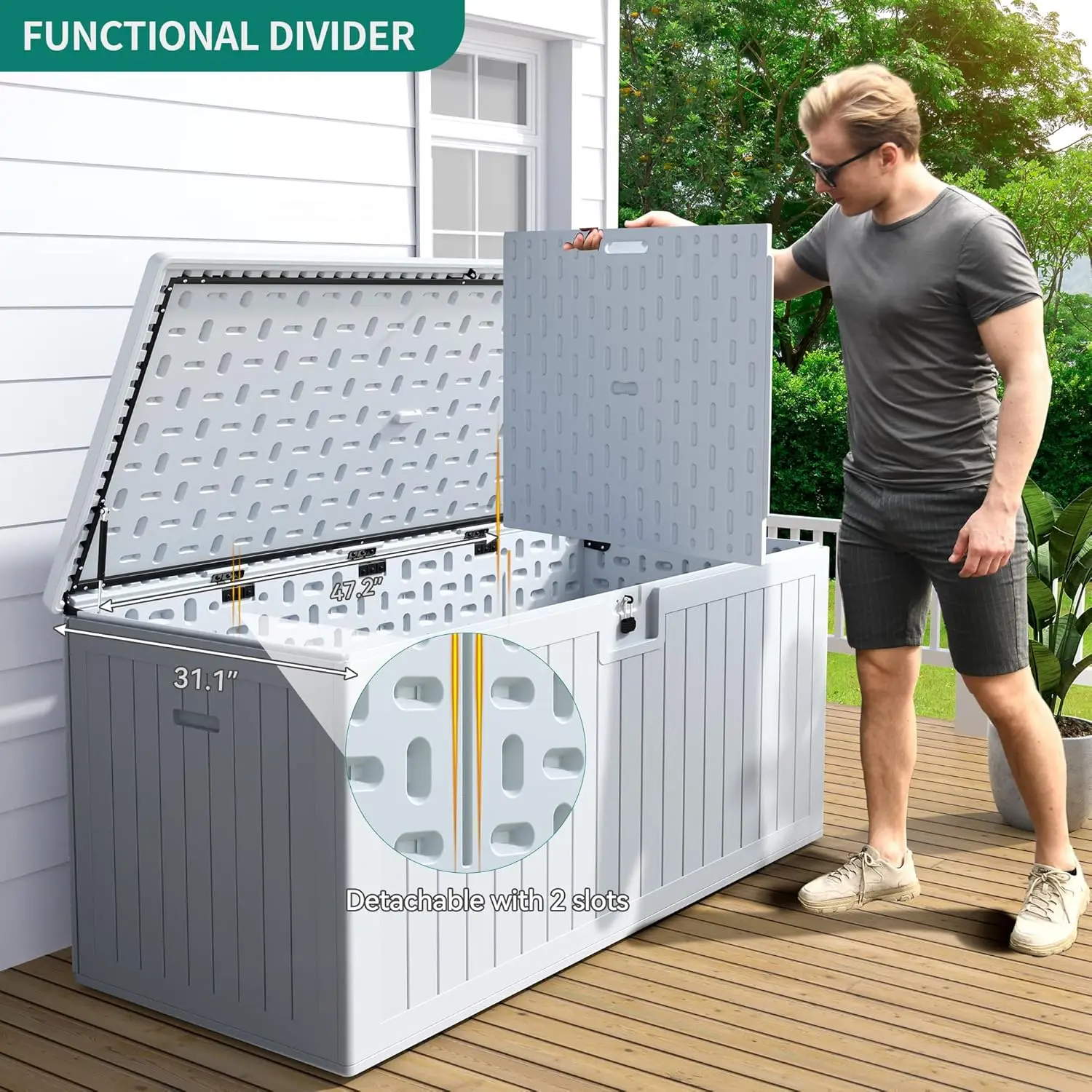 XXL 230 Gallon Large Deck Box 4