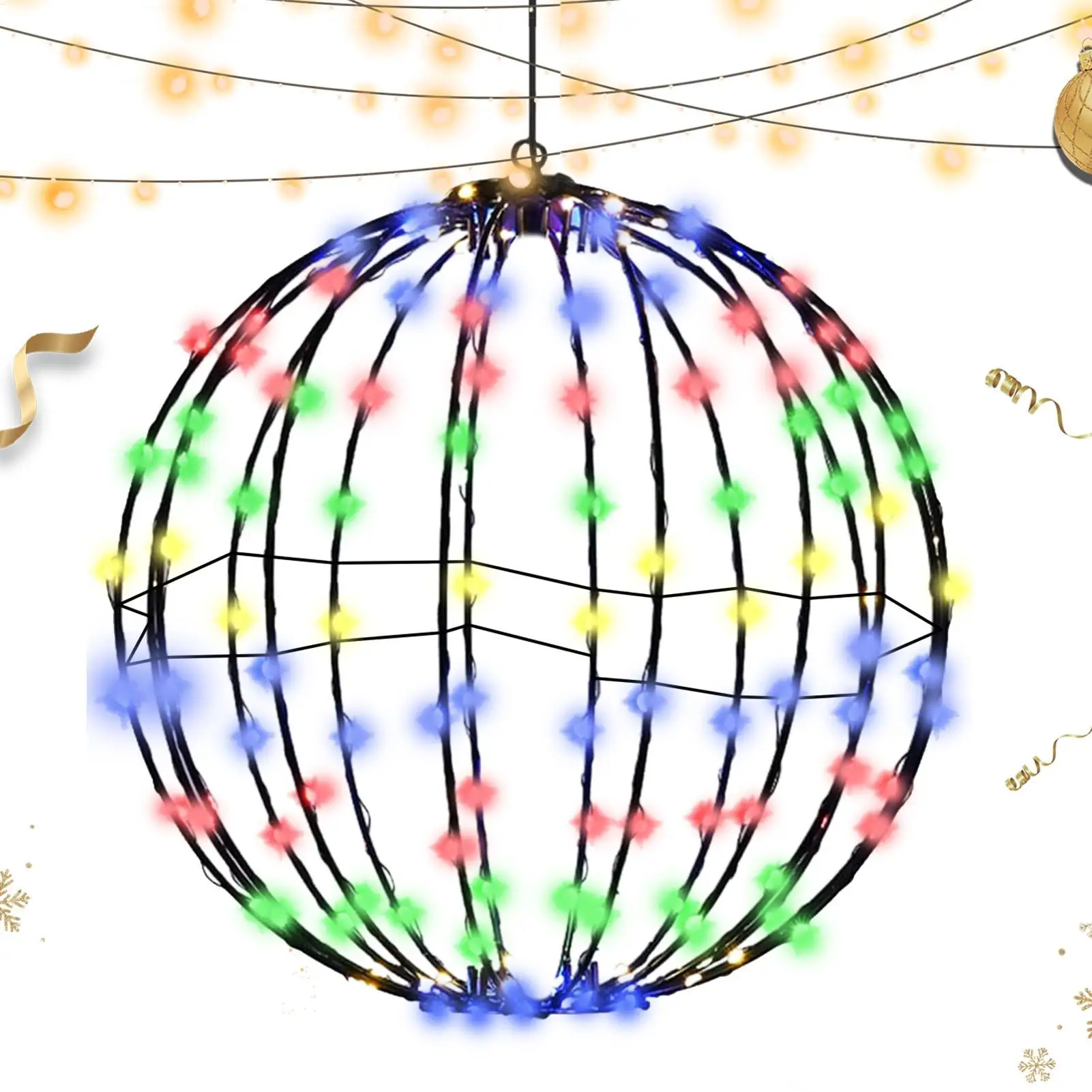 Outdoor-Kugeln-Lichter, Outdoor-Weihnachtskugel-Kugel-Lichter, Neuheit, Globus-Ornamente, festliche Dekoration für Veranda, Terrasse, Hochzeitsnacht – Detail 2