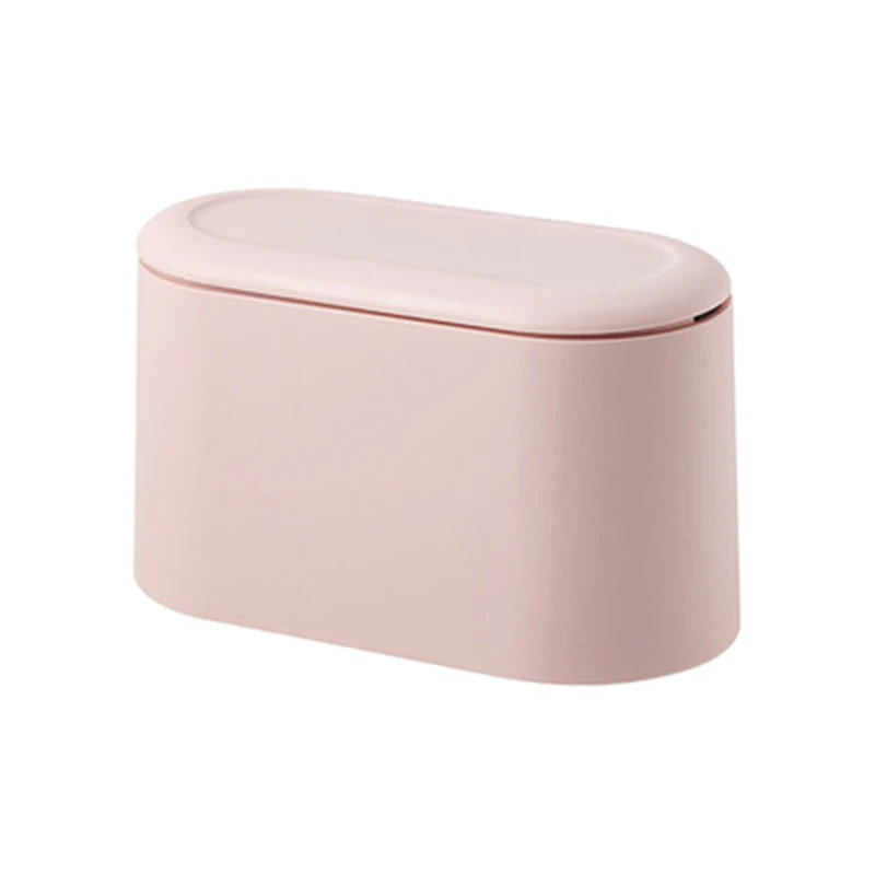 Mini Desktop Trash Can With Lid - Small Waste Bin For Office, Kitchen & Car
